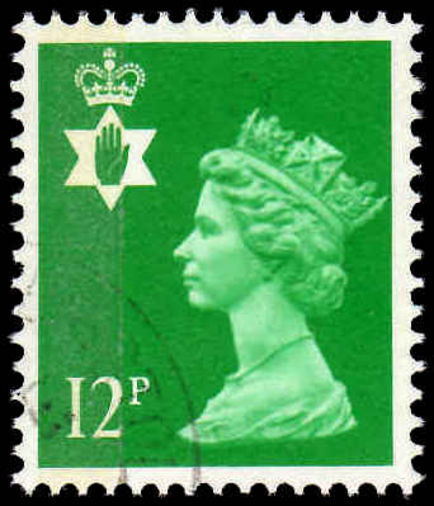 Northern Ireland 1971-93 12p bright emerald Questa Litho fine used.