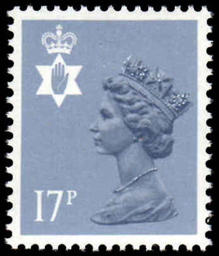 Northern Ireland 1971-93 17p grey-blue type II Questa Litho unmounted mint. 