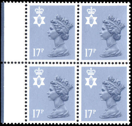 Northern Ireland 1971-93 17p grey-blue type II Questa Litho block of 4 unmounted mint.