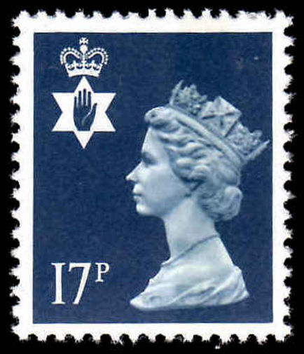 Northern Ireland 1971-93 17p deep blue Questa Litho unmounted mint.