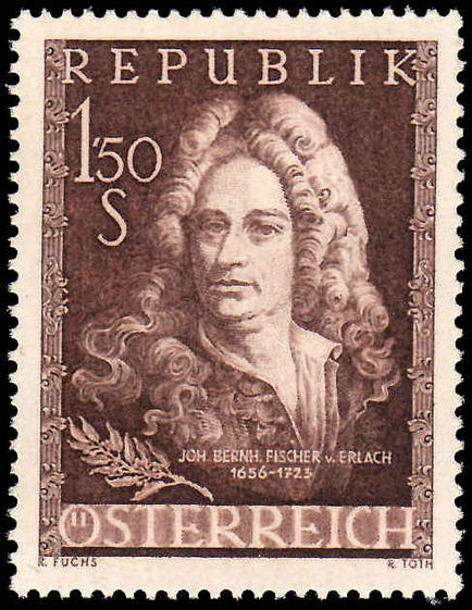 Austria 1956 Fischer von Erlach unmounted mint.