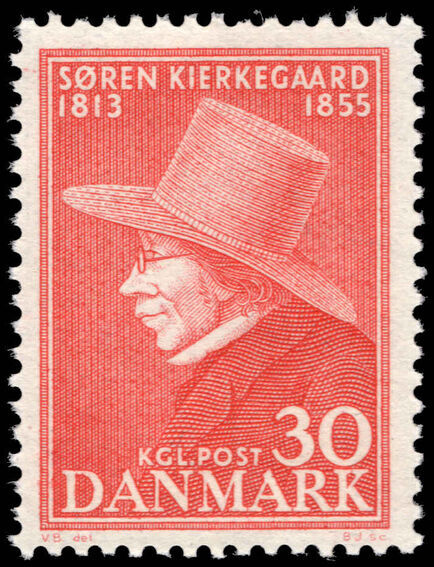 Denmark 1955 Death Centenary of Kierkegaard unmounted mint.
