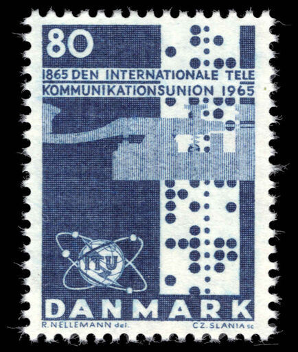 Denmark 1965 Centenary of ITU unmounted mint.