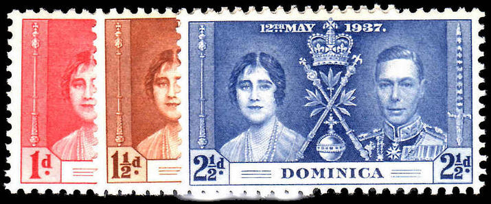 Dominica 1937 Coronation set lightly mounted mint.