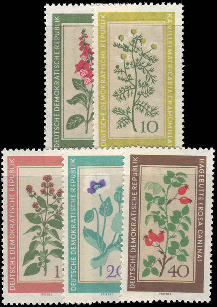 East Germany 1960 Medicinal flowers unmounted mint.