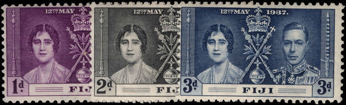 Fiji 1937 Coronation set lightly mounted mint.
