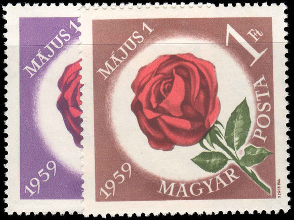 Hungary 1959 May Day roses unmounted mint.
