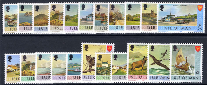 Isle of Man 1973-75 set unmounted mint.