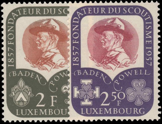 Luxembourg 1957 Baden-Powell scouts unmounted mint.