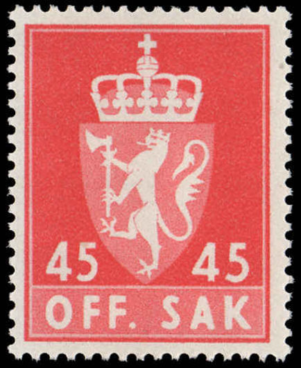 Norway 1958 45ø official unmounted mint.