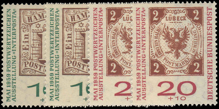 West Germany 1959 Hamburg Stamp Fair unmounted mint.