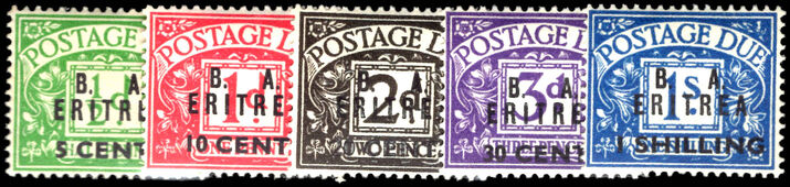 Eritrea 1950 Postage Due set lightly mounted mint.