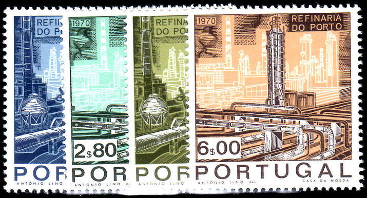 Portugal 1970 Porto Oil Refinery unmounted mint.