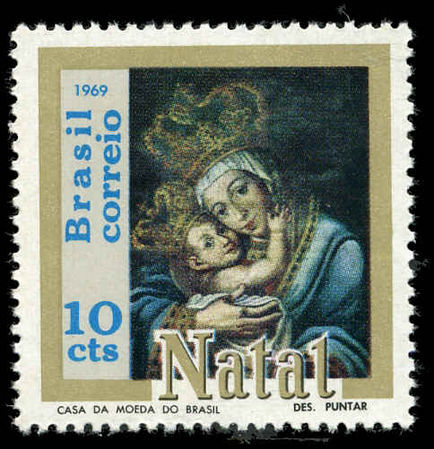 Brazil 1969 Christmas Madonna and Child unmounted mint.