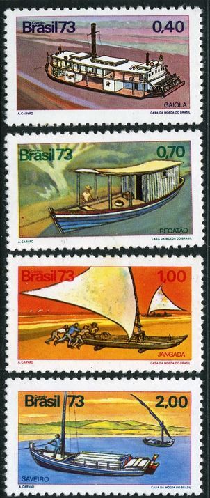 Brazil 1973 Brazilian Boats unmounted mint.