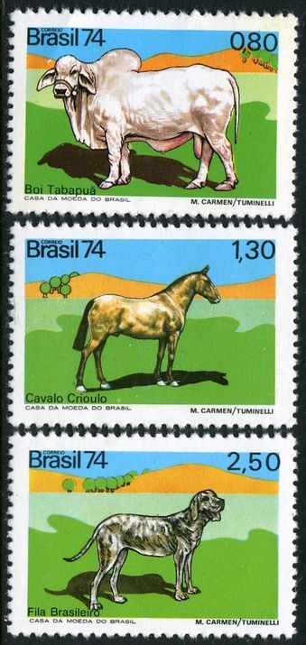 Brazil 1974 Domestic Animals unmounted mint.
