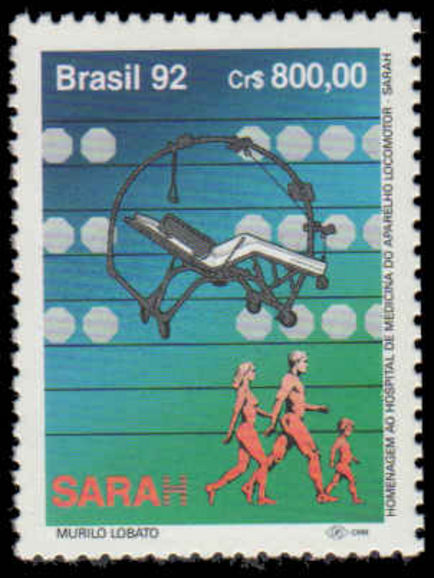 Brazil 1992 Sarah Locomotor Hospital unmounted mint.