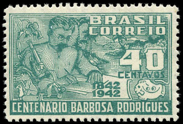 Brazil 1943 Barbosa Rodrigues fine lightly mounted mint.