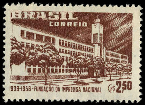 Brazil 1958 National Printing Works lightly mounted mint.