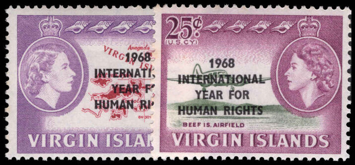 British Virgin Islands 1968 Human Rights Year unmounted mint.