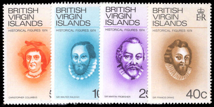 British Virgin Islands 1974 Historical Figures unmounted mint.