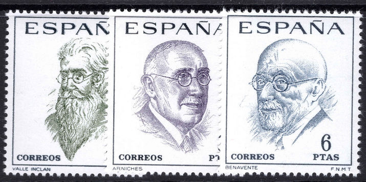 Spain 1966 Spanish Writers unmounted mint.