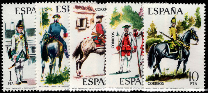 Spain 1975 Spanish Military Uniforms unmounted mint.