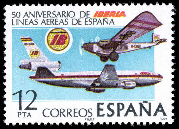 Spain 1977 IBERIA Airliane unmounted mint.