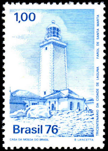 Brazil 1976 Santa Marta Lighthouse unmounted mint.