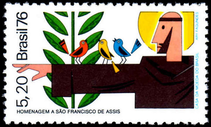 Brazil 1976 St Francis of Assisi unmounted mint.