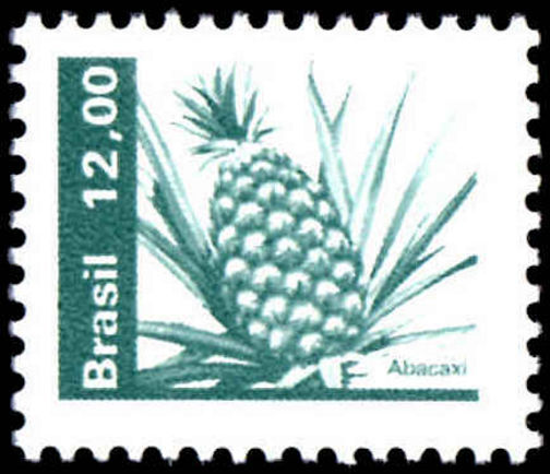 Brazil 1980-85 12cr Pineapple unmounted mint.