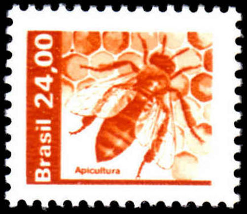 Brazil 1980-85 24cr Honey Bees unmounted mint.