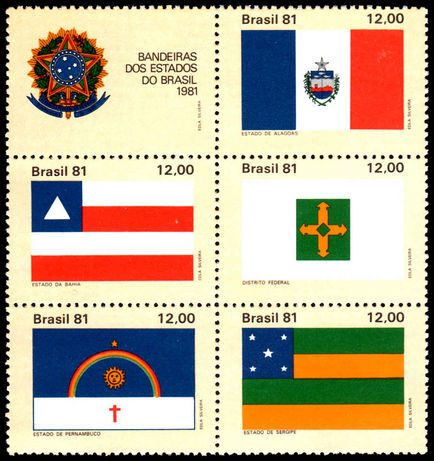 Brazil 1981 State Flags unmounted mint.