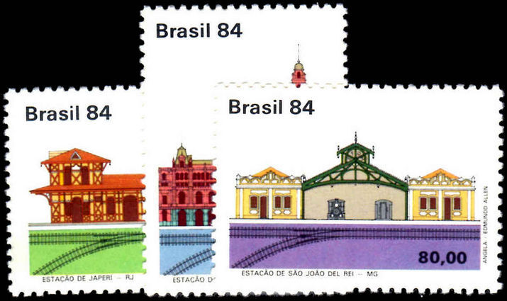 Brazil 1984 Historic Railway Stations unmounted mint.