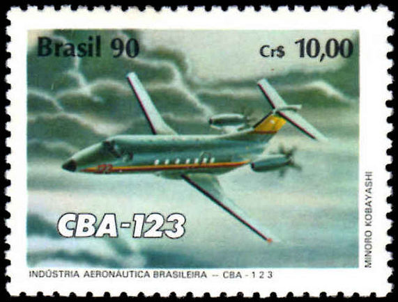 Brazil 1990 CBA-123 Airplane unmounted mint.