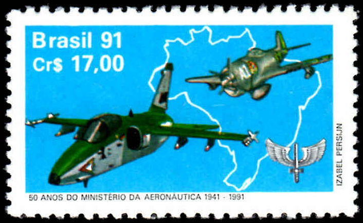 Brazil 1991 Aeroplanes unmounted mint.