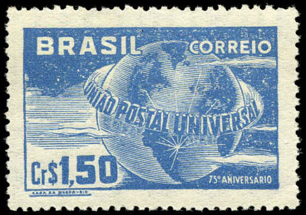 Brazil 1949 UPU fine lightly mounted mint.