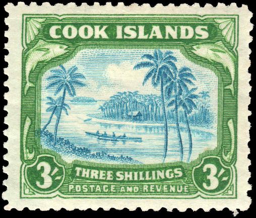 Cook Islands 1944-46 3s lightly mounted mint.