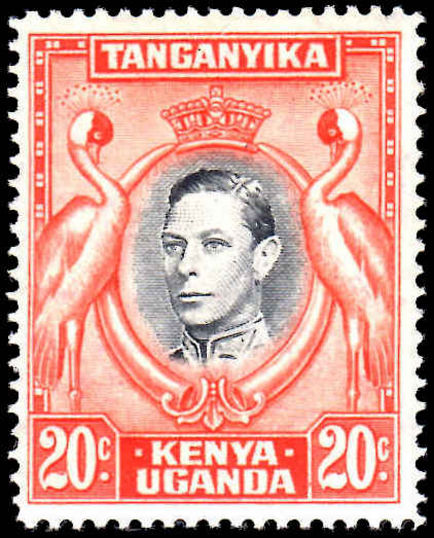 Kenya Uganda & Tanganyika 1938-54 20c perf 14 fine mint lightly hinged.