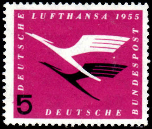 Germany 1955 Lufthansa 5pf unmounted mint.