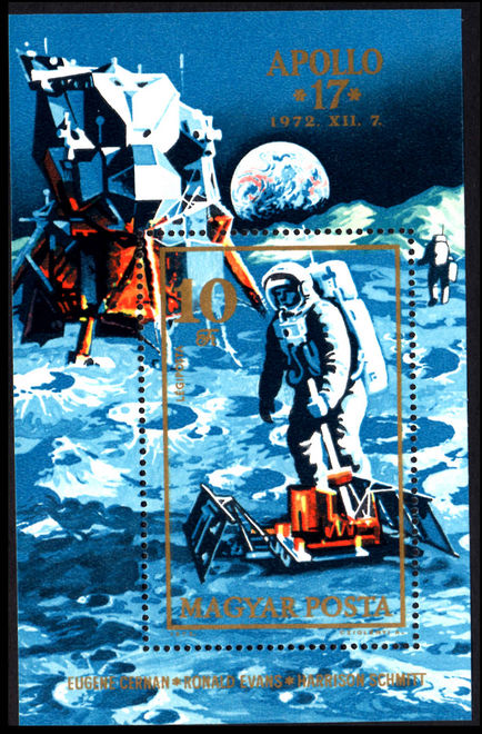 Hungary 1973 Apollo 17 Space souvenir sheet unmounted mint.