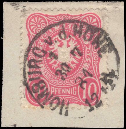Germany 1880 10pf scarce rose-red shade fine used. Signed Wiegand BPP