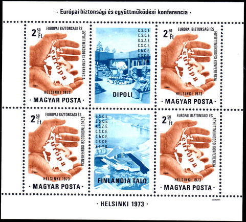 Hungary 1973 European Co-Operation souvenir sheet unmounted mint.