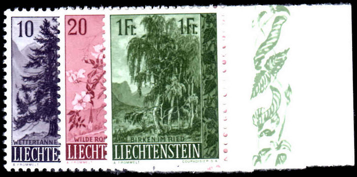 Liechtenstein 1957 Trees unmounted mint.