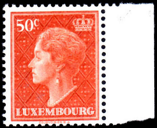 Luxembourg 1948-58 Charlotte 50c unmounted mint.