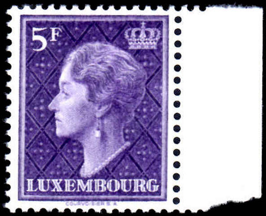 Luxembourg 1948-58 Charlotte 5fr unmounted mint.