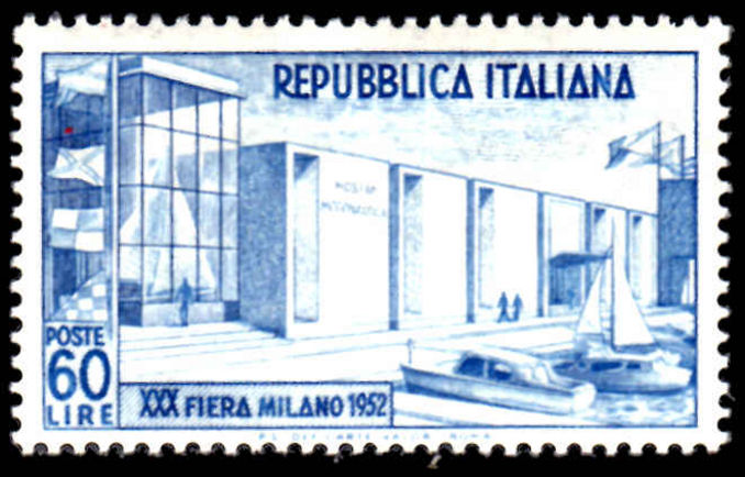 Italy 1952 Milan Fair mint lightly hinged.