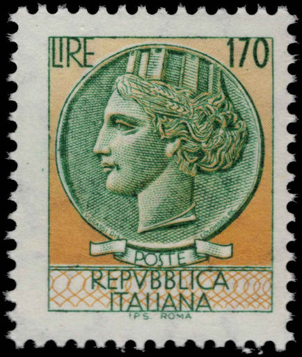 Italy 1968-77 170l Coin of Syracuse unmounted mint.