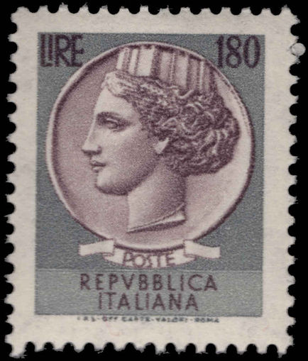Italy 1968-77 180l Coin of Syracuse unmounted mint.