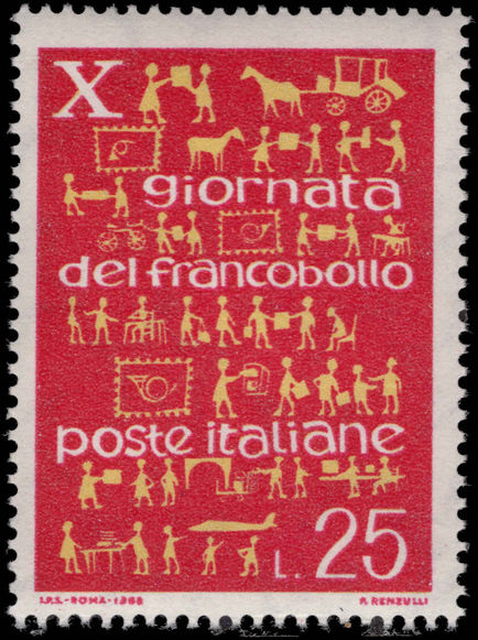 Italy 1968 Stamp Day unmounted mint.